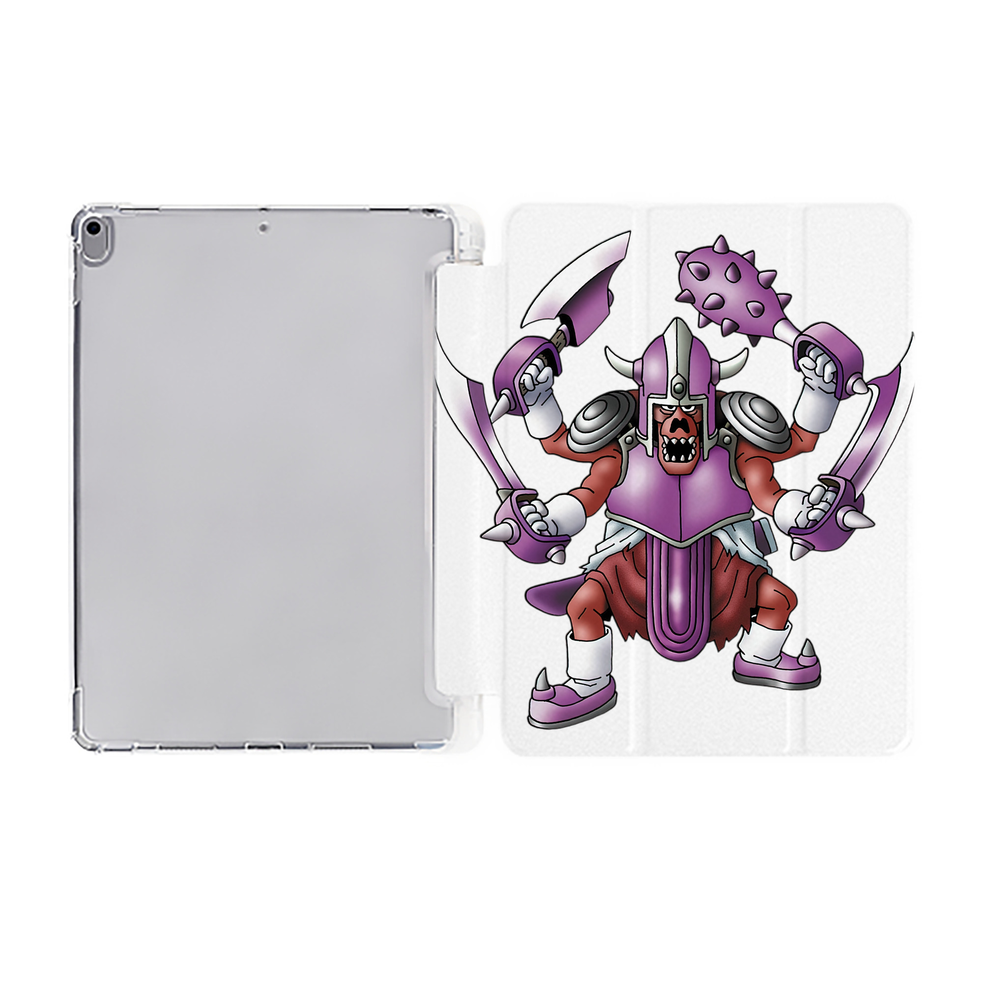 （画像用） ドラゴンクエスト Doragon Kuesuto Dragon Quest IPad ケース ペン収納付き 三つ折りスタンド PUレザー×シリコン 対応機種9.5/10.5/10.9インチ